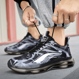 Chaussures de course en mesh pour hommes, respirantes, avec coussin d'air, semelle épaisse, baskets de sport d'été - Product Image 2
