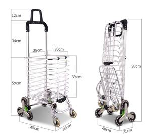 Chariot pliable en toile Sac multifonctionnel en plastique pour l'épicerie avec roues pivotantes détachables et étanches - Product Image 5