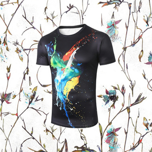 เสื้อยืดคอกลมผู้ชาย A2817 แบบพื้นฐาน สกรีนลายได้ตามสั่ง สีพื้น ผ้าทอเนื้อนุ่ม ไม่มีแบรนด์ - Product Image 3