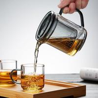 Tasse infuseur en verre amovible pour théière de luxe de 400ml tasse à thé en verre résistant à la chaleur avec poignée