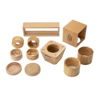 Pièces en bois CNC de haute qualité, fraisage, tournage, tournage sur tour, pièces en bois massif personnalisées, bloc rond, cube, carré, prototype