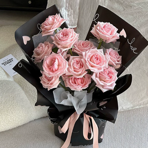 Papel de regalo impermeable al por mayor para el Día de San Valentín, en forma de corazón, azul, plástico, para empaquetar ramos de flores. - Product Image 2