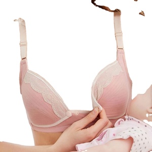 Soutien-gorge d'allaitement sans armatures en dentelle de coton, fin, à boutons ouvrables, pour la maternité - Product Image 2