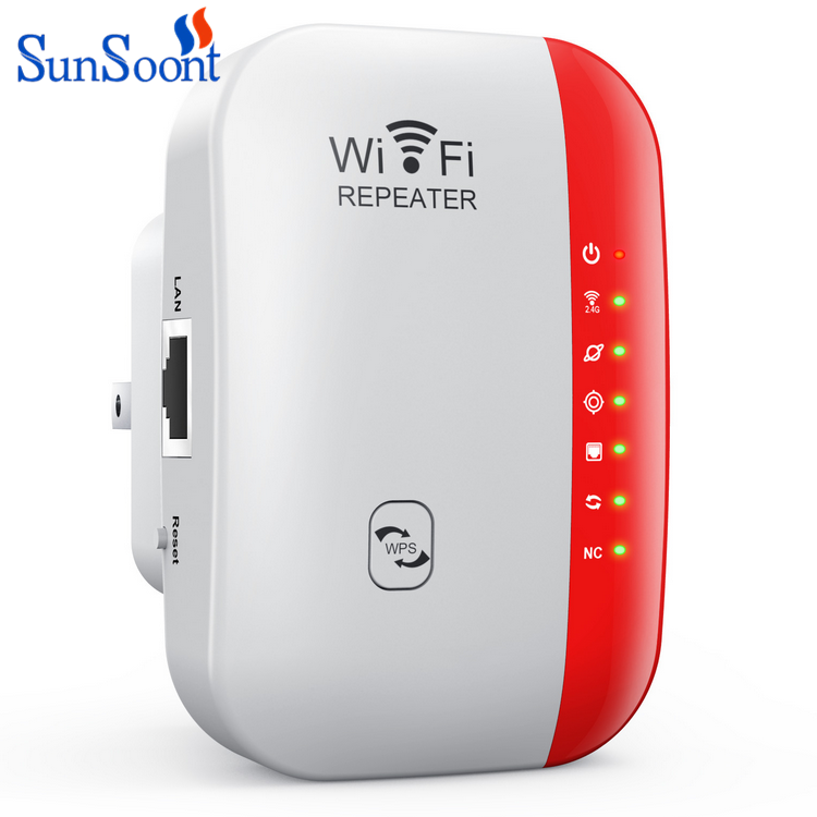 Amplificateur WiFi Répéteur 300 Mbps 2,4 GHz - 4 Modes (répéteur, AP, Routeur, Ethernet) - Port Ethernet Inclus - Compatible Toutes Box - 2 Antennes