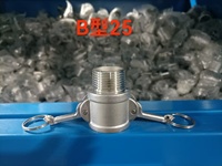 Accesorios de tubería de acero inoxidable fundido SS 304 NPT BSPT Rosca 1 "25A Acoplamiento Camlock Acoplamiento rápido fundido Conector rápido Tipo B