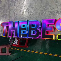 Letrero Luminoso Personalizado con Control Remoto, Letrero Acrílico 3D con Letras RGB a Todo Color para Joyería