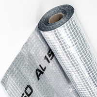 Film d'aluminium Kingway avec maille PE 1,5*50M, barrière anti-humidité sous le plancher