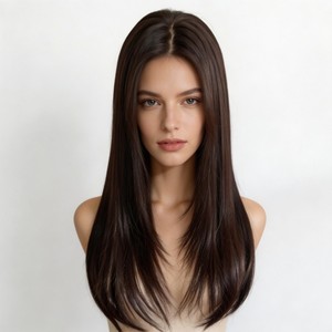 วิกผมสไตล์ซอฟต์, <span class=keywords><strong>ผม</strong></span><span class=keywords><strong>ยาว</strong></span>ตรงแสกกลาง, หมวกคลุม<span class=keywords><strong>ผม</strong></span><span class=keywords><strong>แบบ</strong></span>โลลิต้า, ทรงผมแบบเลเยอร์ - Product Image 3