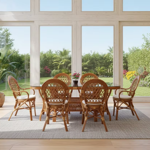 Juego de Comedor JAVA de Ratán/Mimbre, Diseño Tradicional, Cómodo, para Apartamentos y Hoteles, de Indonesia - Product Image 2