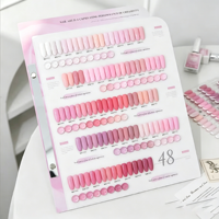 Kit de vernis à ongles gel UV DIY pour créateurs OEM, 48 couleurs, blanchiment doux, paillettes fines, rose prune, couleur unie, pour salon de photothérapie