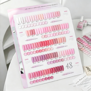 Esmalte de Uñas en Gel UV de Diseño OEM, 48 Colores, Set de Gel Suave Blanqueador con Brillo Fino, Color Rosa Ciruela Sólido, para Fototerapia en Salón - Product Image 5