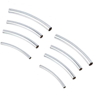 Nuevos productos de acero inoxidable tubo curvo espaciador cuentas joyería fabricación suministros diferentes tamaños tubo aplausos - Product Image 3