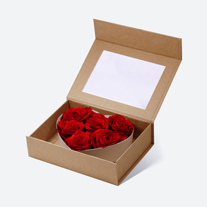 Elegant 2cm Thick Heart-Shaped Magnetic Box With Clear Window Eco-Friendly Matte Finish for Flowers Face Cream and Candles - Product Image 4