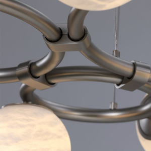 Lustre rond moderne à 7 lumières LED, lampe suspendue pour la maison, chambre à coucher, salle à manger, bar, éclairage de plafond, base d'ampoule E27 - Product Image 3