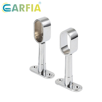Support de fixation réglable Garfia en alliage de zinc pour tringle de douche moderne, tringle de penderie ovale et support de levier de tringle de placard