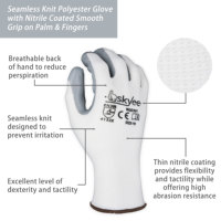 SKYEE Imprimir Logo Spandex Suave Nitrilo Antiestático A prueba de aceite Antideslizante Transpirable Seguridad Guantes de trabajo para jardín al aire libre