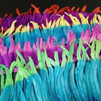 Franges en plumes de coq de carnaval 10-45cm, tissu en dentelle teintée pour costumes de danse et accessoires de festival