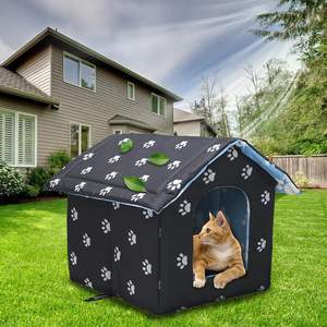 Casa para gatos al aire libre impermeable resistente a la intemperie cama aislada para mascotas para gatos salvajes perros para clima cálido cojines individuales - Product Image 5