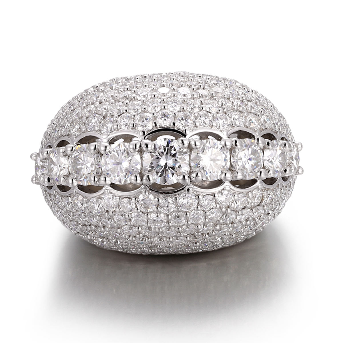 แหวนเพชรโมอิสซาไนต์ทองแท้ 14K