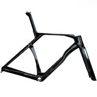 Nouveau cadre de vélo de route en fibre de carbone 2026 avec frein à disque et guidon aile de mouette compatible Di2 700C