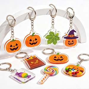 Halloween Acrylic Keychain Funny Cartoon Keyrings for Car Keys Phone Purse - Product Image 3