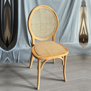 Kursi Makan Louis, Nordic bahan kayu alami Perancis, kursi makan untuk acara pernikahan, sewa - Product Image 2