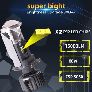 Sanvi High Quality 12V 5500K 35W H4 Mini <b>LED</b> <b>Projector</b> Lens Headlights for Automotive Available for Hilux Universe Fit Models - Product Image 2