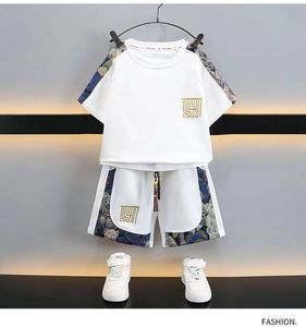 Traje de Verano para Niños, Nuevo Estilo, Traje de Pantalones Cortos de Manga Corta para Niños - Product Image 1