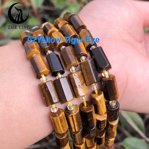Zhe Ying 8*11mm <span class=keywords><strong>Perles</strong></span> Cylindriques en Pierre Naturelle <span class=keywords><strong>Bracelet</strong></span> <span class=keywords><strong>Perles</strong></span> Tubes à Trou Droit Facettées pour la Fabrication de Bijoux - Product Image 3