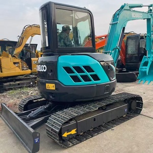 Kobelco <b>Mini</b> Excavator Track Type Blue Black Color Used Construction Equipment - Product Image 1