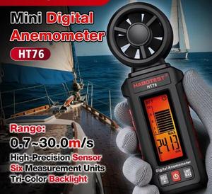 HT76 Digital Handheld High Accuracy Anemometer Wind Speed Meter for Outdoor Sailing and <b>Drone</b> Use Weather Measurement HT76 Digit - Product Image 2