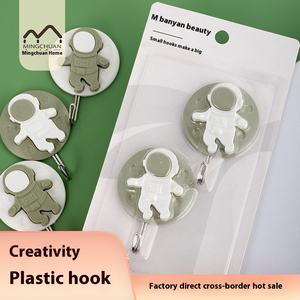 Crochet mural d'astronaute de dessin animé moderne adhésif fort crochet de porte sans poinçon créatif mignon <span class=keywords><strong>autocollant</strong></span> suspendu de cuisine en plastique - Product Image 2