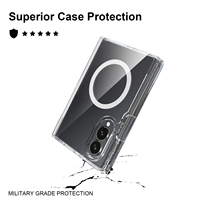 Coque de téléphone pliable transparente de qualité supérieure pour Galaxy Z Fold 8, pare-chocs antichoc, protection multicouche, charge magnétique