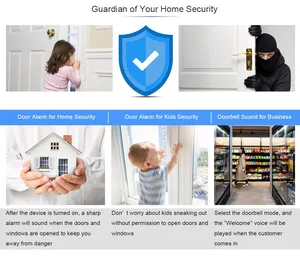 Door Sensor Anti Theft Burglar Sound Voice Player Alarm Magnetic Door Sensor Security Alarm Home System