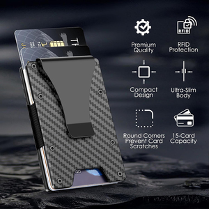Slim Card Holder with Stainless Steel Money Clip Aluminum Alloy <b>RFID</b> <b>Wallet</b> - Product Image 6