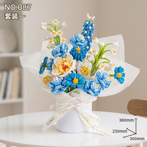 Bloques de Construcción de Partículas Pequeñas, Ramo de Flores, Juguete Educativo para Adolescentes, Regalo de Cumpleaños, Alta Simulación, 200-400 Piezas - Product Image 3