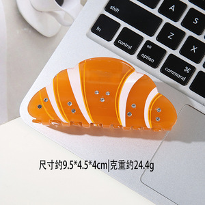 Pinza para el pelo con forma de comida de imitación: palomitas, café, helado. Accesorio decorativo creativo para el pelo con diseño de snack de dibujos animados. - Product Image 5