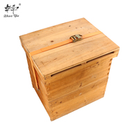 Ensemble complet de ruche Langstroth en bois de sapin de Chine, comprenant un couvercle extérieur + un couvercle intérieur + un plateau à miel + un corps de ruche profond + un plateau inférieur