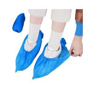 新製品ブルー使い捨て不織布靴カバーとホームクリーニング用フットカバー