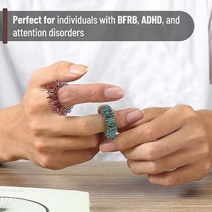 Aço inoxidável Fidget Toy <span class=keywords><strong>Finger</strong></span> Massage Ring para Acupuntura Terapia Mão Relaxamento Circulação sanguínea Dor Stress Relief - Product Image 4