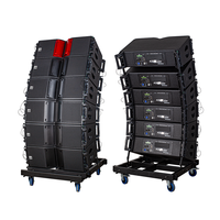 KA208A Çift 8 İnç Aktif Line Array Hoparlör 500W Neodimyum Güçlü PA Hoparlör Kilise Tiyatro Salonu Kurulumu için