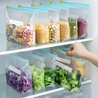 Stockage refermable des aliments pour conserver la fraîcheur Emballage zip-lock auto-scellant Sac de congélation coulissant pour fruits, légumes, viande, poisson