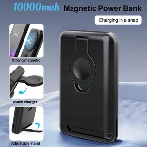 Romvable 5000Mah Power Bankไร้สาย<span class=keywords><strong>ชาร์จ</strong></span> 3 ใน 1 สําหรับiPhone Iwatch Airpodsไร้สาย<span class=keywords><strong>แบ</strong></span><span class=keywords><strong>ต</strong></span>เตอรี่แม่เหล็กด้านหลังพร้อมขาตั้งมือถือ - Product Image 4