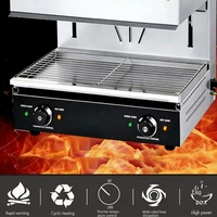 Salamandre électrique de style malaisien avec élévateur intégré, petite forme ovale, chauffe-aliments/grill/four pour la cuisine