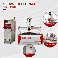 Machine de fraisage CNC pour le travail du bois 1325 avec broche ATC pour la fabrication de meubles, la découpe et la gravure du bois