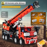 MOULD KING 17003 application technique camion télécommandé tout-Terrain plate-forme d'empilage véhicule jouets pour enfants cadeaux de noël blocs de construction