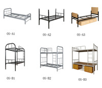 Cadre de lit en métal pour école unique moderne Mobilier de chambre à coucher pour dortoir pour étudiants