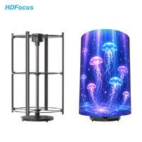 Ventilateur LED holographique 3D à 360 degrés de 75 cm, équipement holographique industriel avec contrôle par application WiFi, 2000 nits, 1536x768 dpi