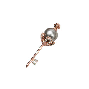 Pendentif Sceptre en Argent S925, Perle vide à traverser pour accessoires DIY, 10-11 mm, pour porte-monnaie, article 731, 25 mm - Product Image 5