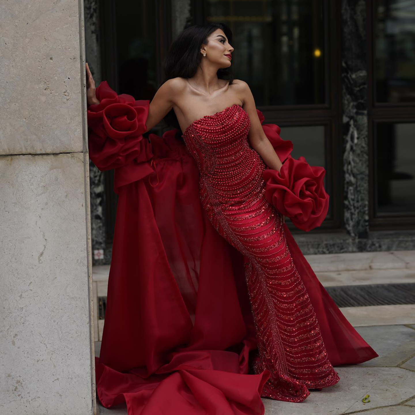 sachin and babi light blue dress Low Price Red Engagement Dresses Floor-Length Design for Elegance